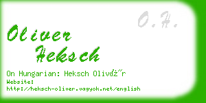 oliver heksch business card